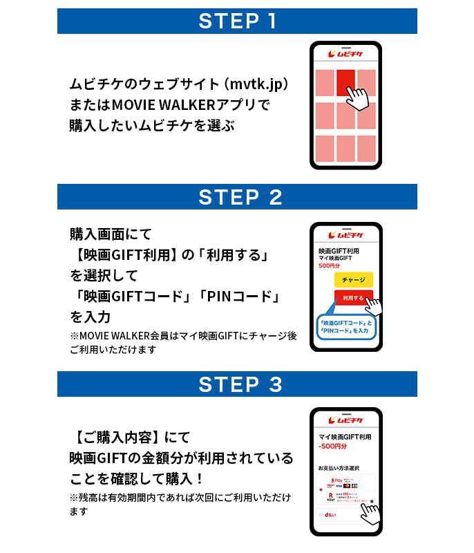 ムビチケの購入の流れ